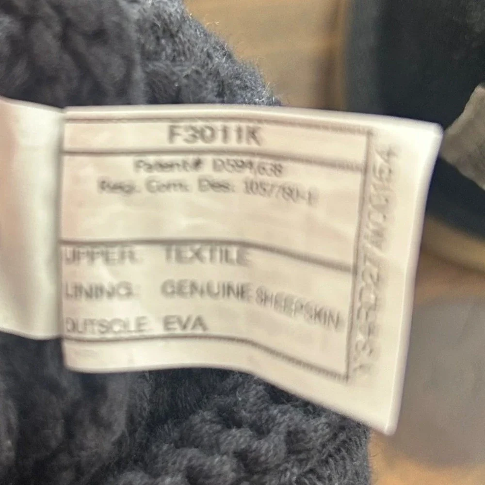 UGG Australia Patchwork Knit Lattice Cardy Charcoal Grey Tall Boots 1001020 Sz 7